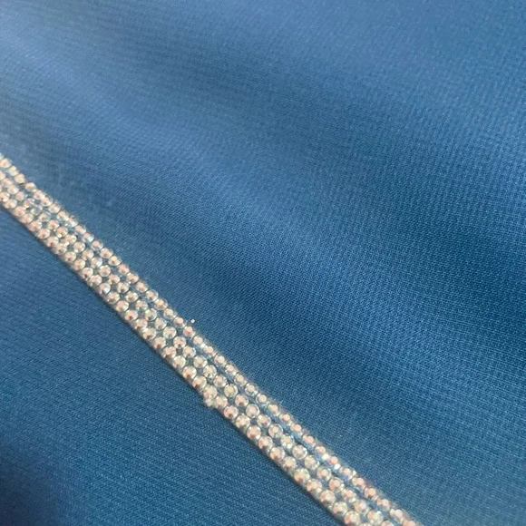 Rhinestone lined cold shoulder blouse - Picture 5 of 5